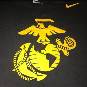 Nike USMC Globe and Anchor T-Shirt, Men's-Gray